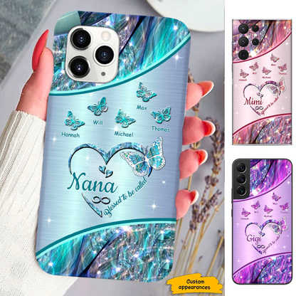Butterfly Blessed To be called Mom Grandma Nana Mimi Gigi Auntie Personalized phone case SC2612440