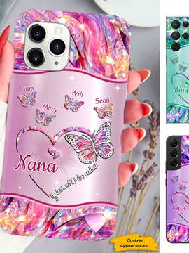 Butterfly Blessed To be called Mom Nana Mimi Gigi Auntie Personalized phone case SC2412410