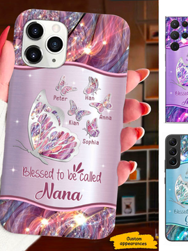 Butterfly Blessed to be called Grandma Mimi Nana Mommy Auntie Personalized Phone Case SC412415