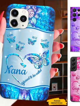 Butterfly Blessed to be called Grandma Mimi Nana Mommy Auntie Personalized Phone Case SC81243