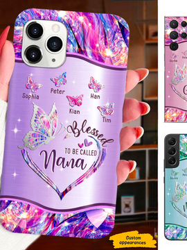 Butterfly Blessed to be called Grandma Nana Mimi Gigi Personalized Phone Case SC1612431