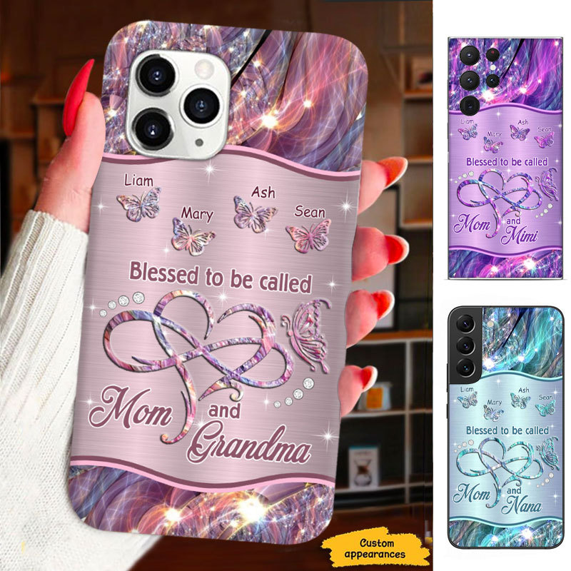Butterfly Blessed to be called Grandma Nana Mimi Gigi Personalized Phone Case SC161248
