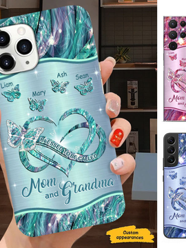 Butterfly Blessed to be called Grandma Nana Mimi Mom Auntie Personalized Phone Case SC241095