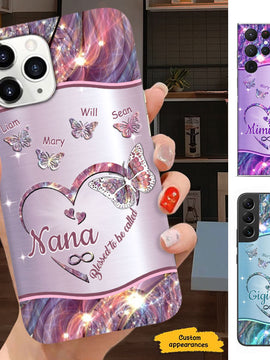 Butterfly Blessed to be called Grandma Nana Mimi Mom Auntie Personalized Phone Case SC24102214