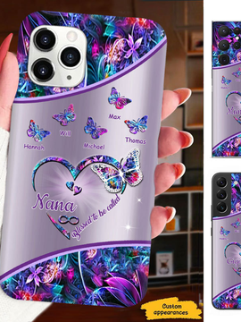 Butterfly Blessed to be called Grandma Nana Mimi Mom Auntie Personalized Phone Case SC24102217