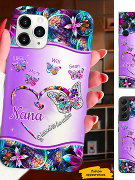 Butterfly Blessed to be called Grandma Nana Mimi Mom Auntie Personalized Phone Case SC2410262