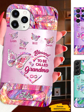 Butterfly Blessed to be called Grandma Nana Mimi Mom Auntie Personalized Phone Case SC2410265