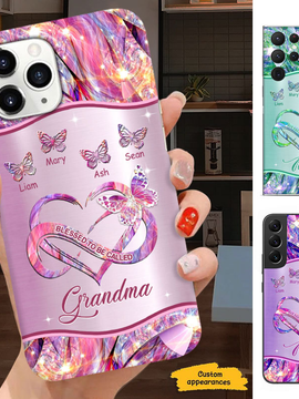 Butterfly Blessed to be called Grandma Nana Mimi Mom Personalized Phone case SC24041019