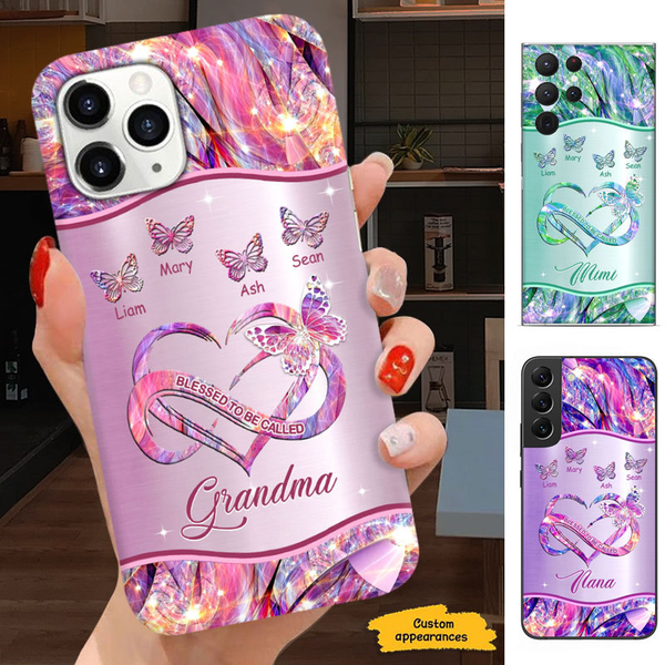 Butterfly Blessed to be called Grandma Nana Mimi Mom Personalized Phon ...