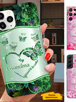 Butterfly Blessed to be called Mom Grandma Nana Mimi Gigi Auntie Personalized phone case SC2212421