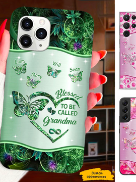 Butterfly Blessed to be called Mom Grandma Nana Mimi Gigi Auntie Personalized phone case SC2212427