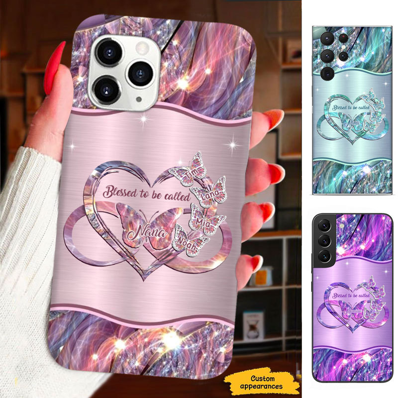 Butterfly Blessed to be called Mom Grandma Nana Mimi Gigi Auntie Personalized phone case SC2312420
