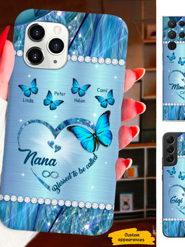 Butterfly Blessed to be called Mom Grandma Nana Mimi Gigi Auntie Personalized phone case SC2312432