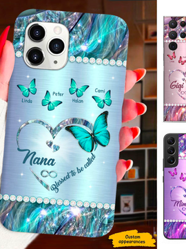 Butterfly Blessed to be called Mom Grandma Nana Mimi Gigi Auntie Personalized phone case SC2312437