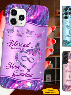 Butterfly Blessed to be called Mom and Grandma Nana Mimi Gigi Auntie Personalized phone case SC2212438