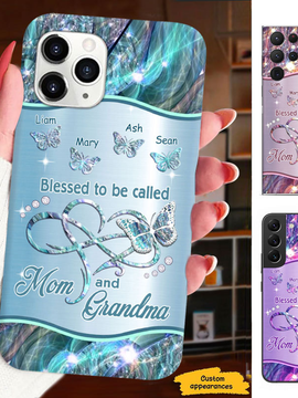 Butterfly Blessed to be called Mom and Grandma Nana Mimi Mom Auntie Personalized Phone Case SC24100816