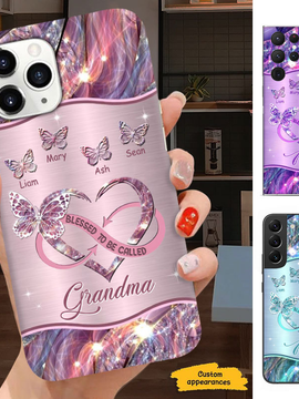 Butterfly Blessed to be called Mom and Grandma Nana Mimi Mom Auntie Personalized Phone Case SC2410102