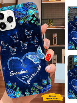 Butterfly Blessed to be callled Grandma Mommy Auntie Personalized Phone case SC27122310