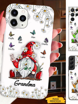 Butterfly Gnome Grandma Nana Mimi Auntie Personalized Phone Case SC2410144