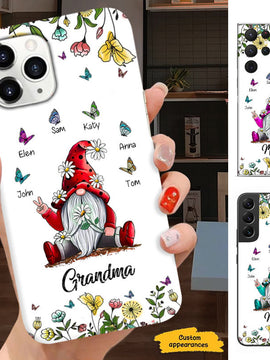 Butterfly Gnome Grandma Nana Mimi Mom Auntie Personalized Phone Case SC2410269