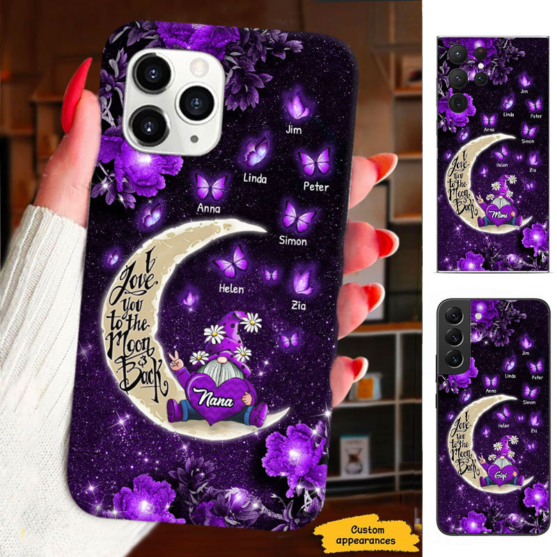 Butterfly Gnome Mom Grandma Nana Mimi Gigi Auntie Personalized phone case SC2212445