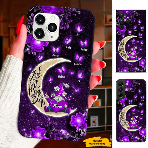 Butterfly Gnome Mom Grandma Nana Mimi Gigi Auntie Personalized phone case SC2212445