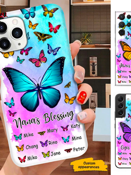 Butterfly Grandma Mommy Auntie Blessings Personalized Phone case SC27122311