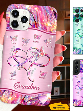 Butterfly Grandma Nana Mimi Mom Auntie Personalized Phone Case SC2410173