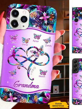 Butterfly Grandma Nana Mimi Mom Auntie Personalized Phone Case SC24110112