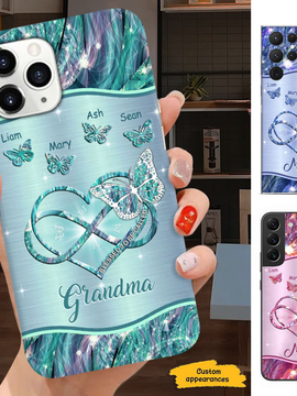 Butterfly Grandma Nana Mimi Mom Auntie Personalized Phone Case SC24110127