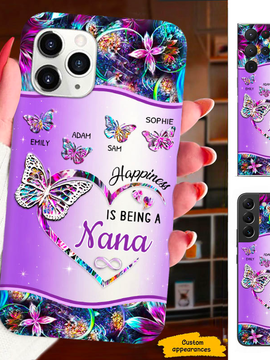 Butterfly Happiness is being a Grandma Nana Mimi Mom Auntie Personalized Phone Case SC24110114