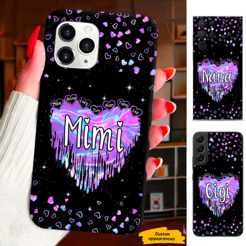 Hologram Heart Grandma Nana Mimi Gigi Personalized Phone Case SC1512415