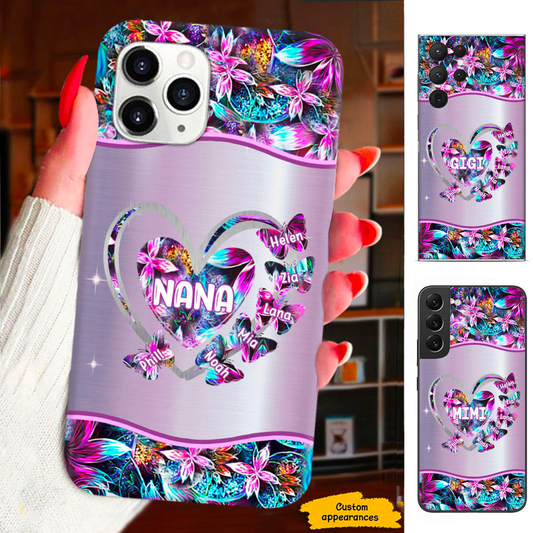 Butterfly Heart Grandma Nana Mimi Gigi Personalized Phone Case SC1512416