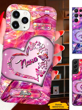 Butterfly Heart Mom Grandma Nana Mimi Gigi Auntie Personalized phone case SC2212418