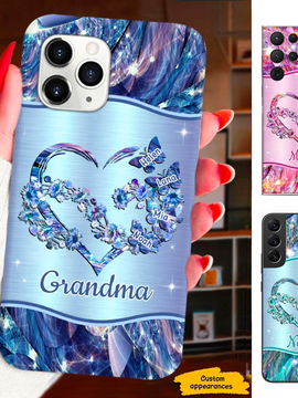 Butterfly Heart Mom Grandma Nana Mimi Gigi Auntie Personalized phone case SC2212448