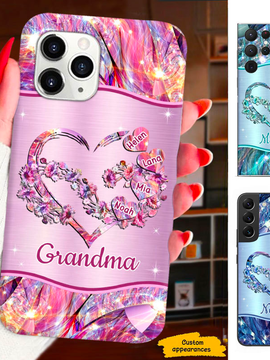 Butterfly Heart Mom Grandma Nana Mimi Gigi Auntie Personalized phone case SC2212449