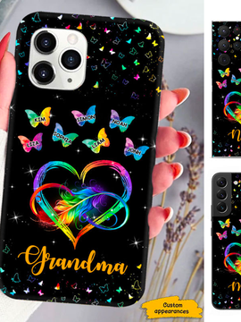 Butterfly Heart Mom Grandma Nana Mimi Gigi Auntie Personalized phone case SC2512414