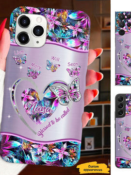 Butterfly Heart Mom Grandma Nana Mimi Gigi Personalized Phone Case SC1612426