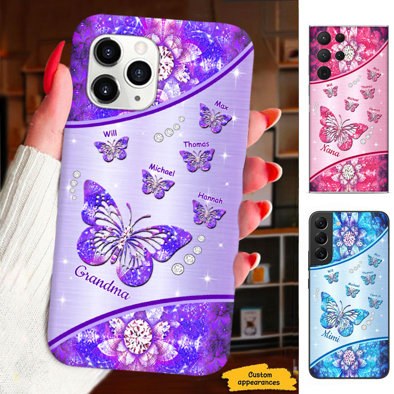 Butterfly Mom Grandma Nana Mimi Gigi Auntie Personalized phone case SC2212437