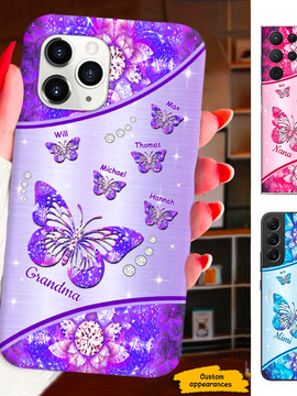 Butterfly Mom Grandma Nana Mimi Gigi Auntie Personalized phone case SC2212437