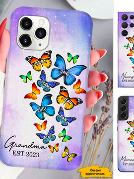 Butterfly Mom Grandma Nana Mimi Gigi Auntie Personalized phone case SC221243