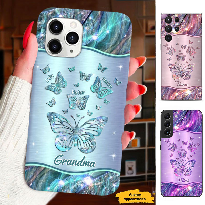 Butterfly Mom Grandma Nana Mimi Gigi Auntie Personalized phone case SC2212461