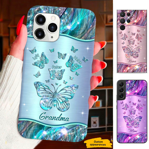 Butterfly Mom Grandma Nana Mimi Gigi Auntie Personalized phone case SC2212461