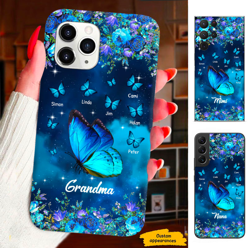 Butterfly Mom Grandma Nana Mimi Gigi Auntie Personalized phone case SC2212462