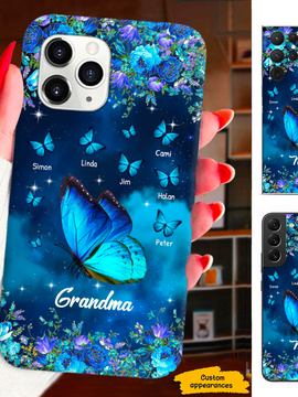 Butterfly Mom Grandma Nana Mimi Gigi Auntie Personalized phone case SC2212462