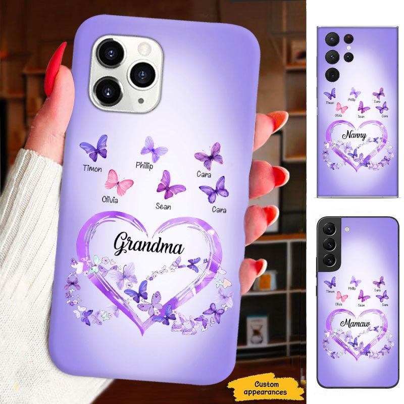 Butterfly Mom Grandma Nana Mimi Gigi Auntie Personalized phone case SC2312422