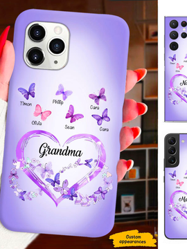 Butterfly Mom Grandma Nana Mimi Gigi Auntie Personalized phone case SC2312422