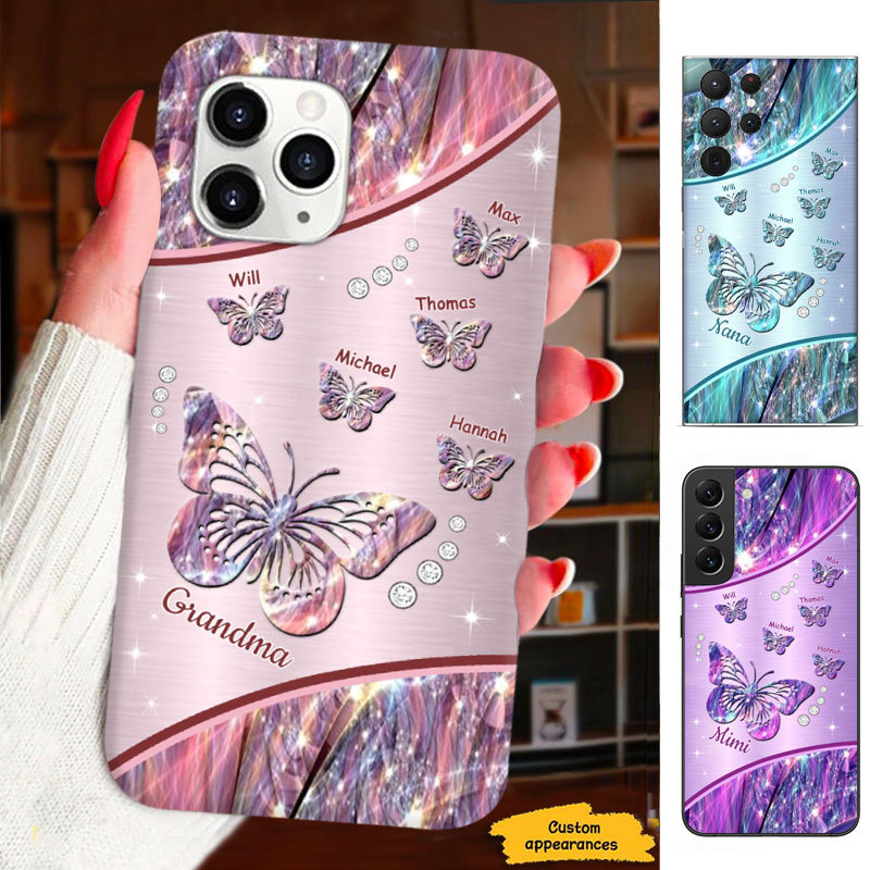 Butterfly Mom Grandma Nana Mimi Gigi Auntie Personalized phone case SC231243