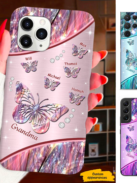 Butterfly Mom Grandma Nana Mimi Gigi Auntie Personalized phone case SC231243