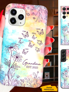 Butterfly Mom Grandma Nana Mimi Gigi Auntie Personalized phone case SC2412427